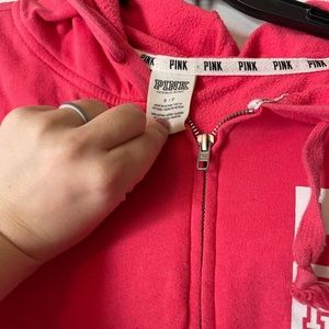 Hot pink zip hoodie